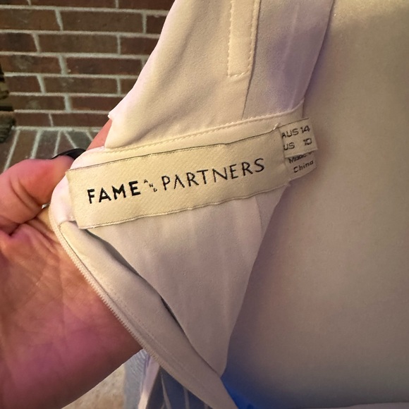 FAME AND PARTNERS MORROW STRIPE CORSET GOWN IN PALE BLUE/ WHITE STRIPE - Picture 5 of 5